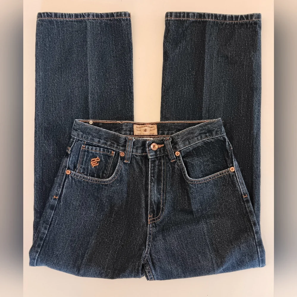 Vintage Rocawear baggy dark blue jeans. Size 12